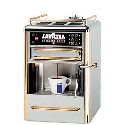 Espresso Point Matinee One-Cup Espresso Beverage System Chrome/Gold  Stainless Steel By LAVAZZA –